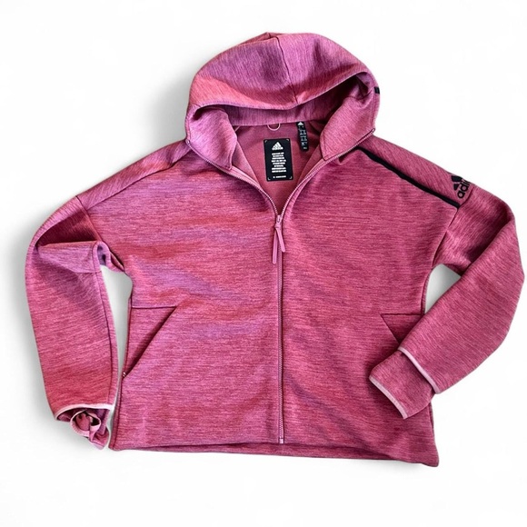 Adidas Kids Raspberry Hoodie - Picture 1 of 10